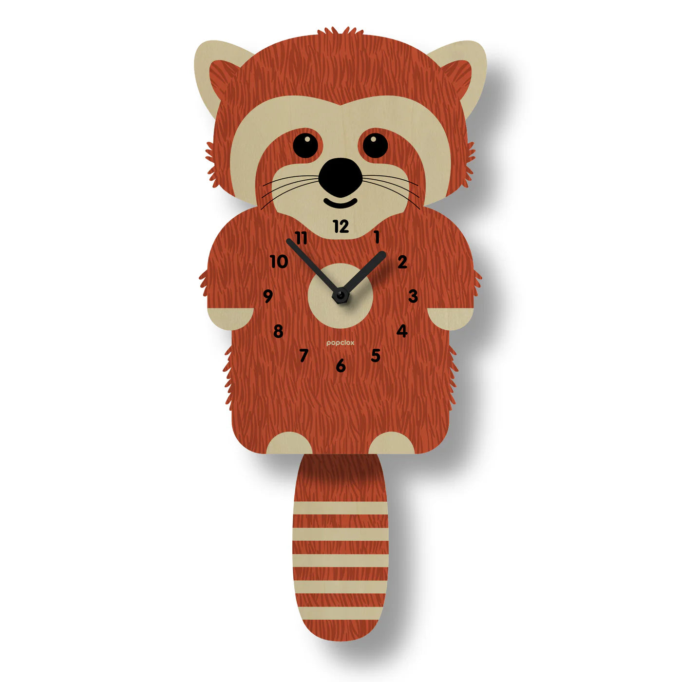 Popclox - Red Panda Pendulum Clock