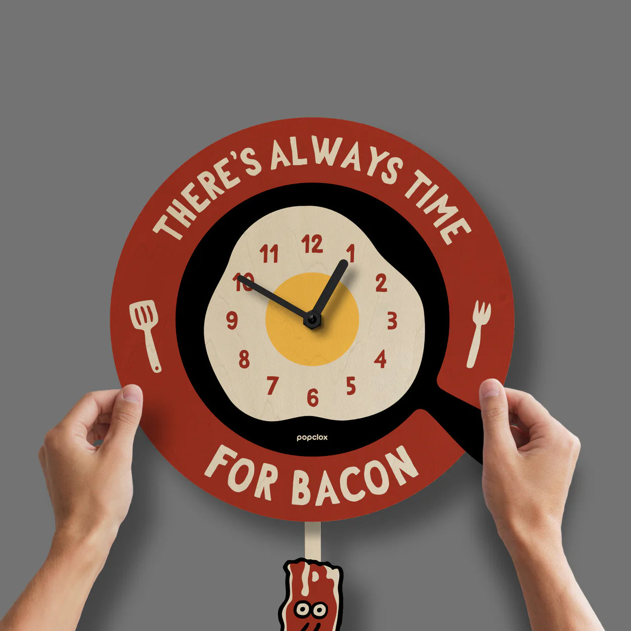 Popclox - Bacon Time Pendulum Clock
