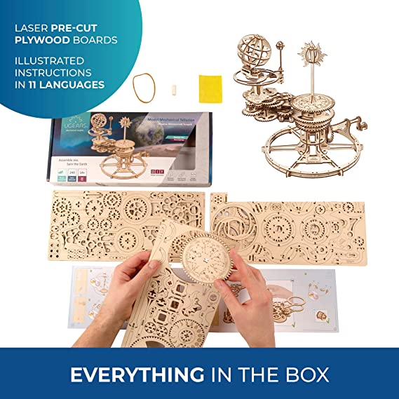 UGears - MECHANICAL TELLURION 3D PUZZLE PLANETARIUM SOLAR SYSTEM