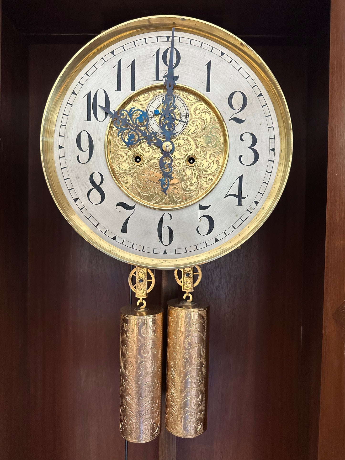 Antique - 2 Weight Vienna Regulator Grandfather Clock