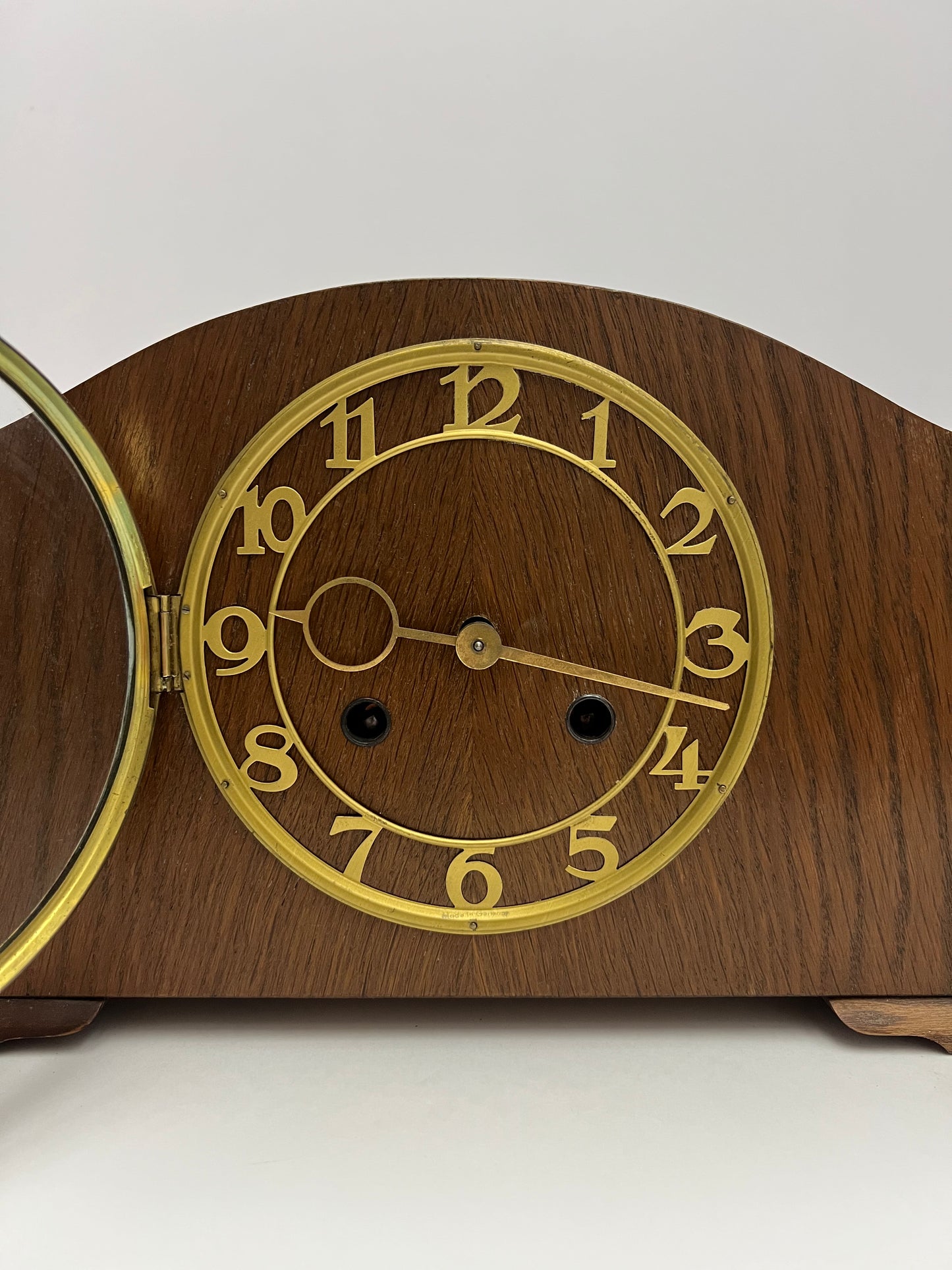 Parts Clock Whole - Oak German Deco Mantel Clock #2