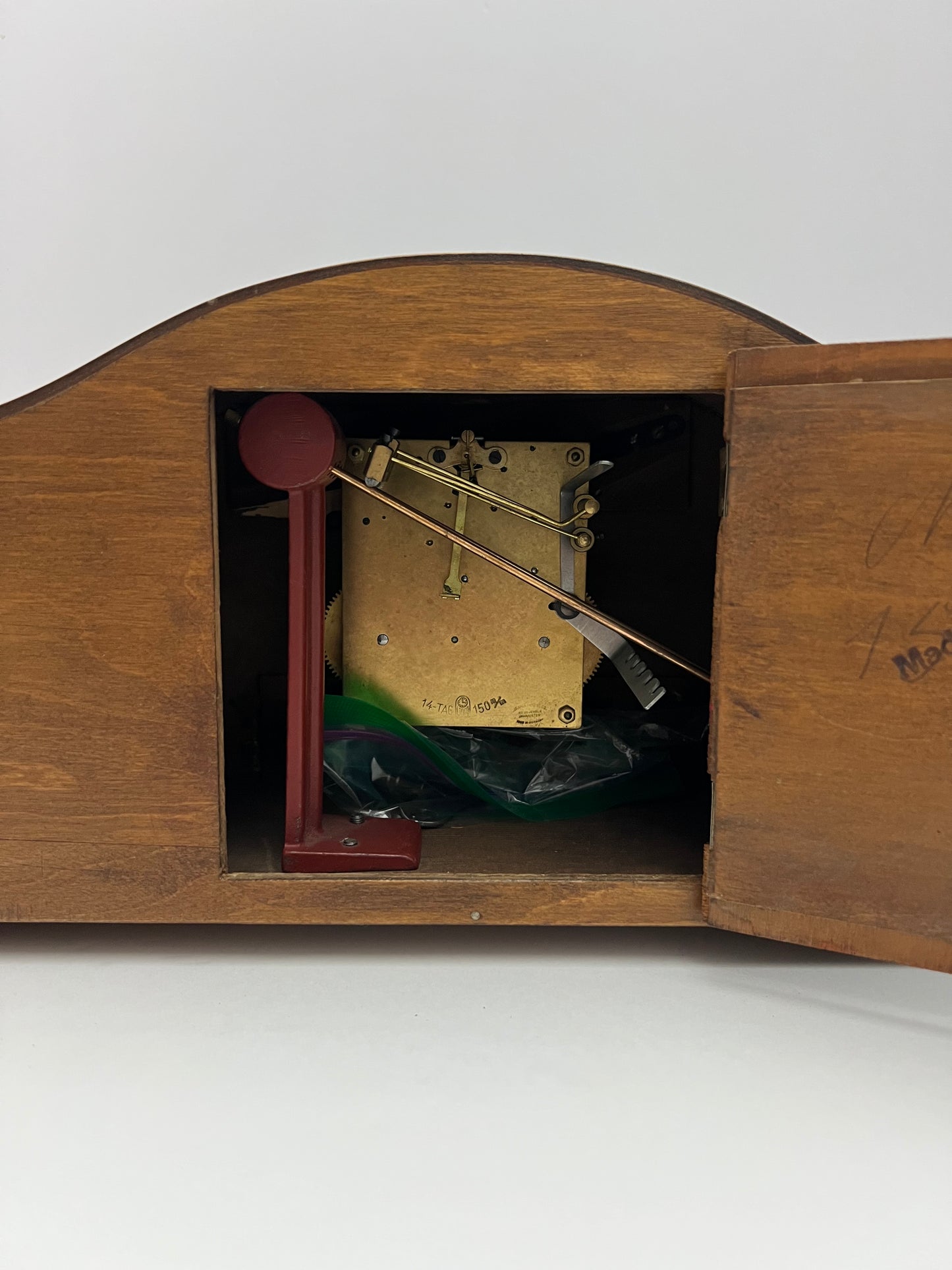 Parts Clock Whole - Oak German Deco Mantel Clock #2