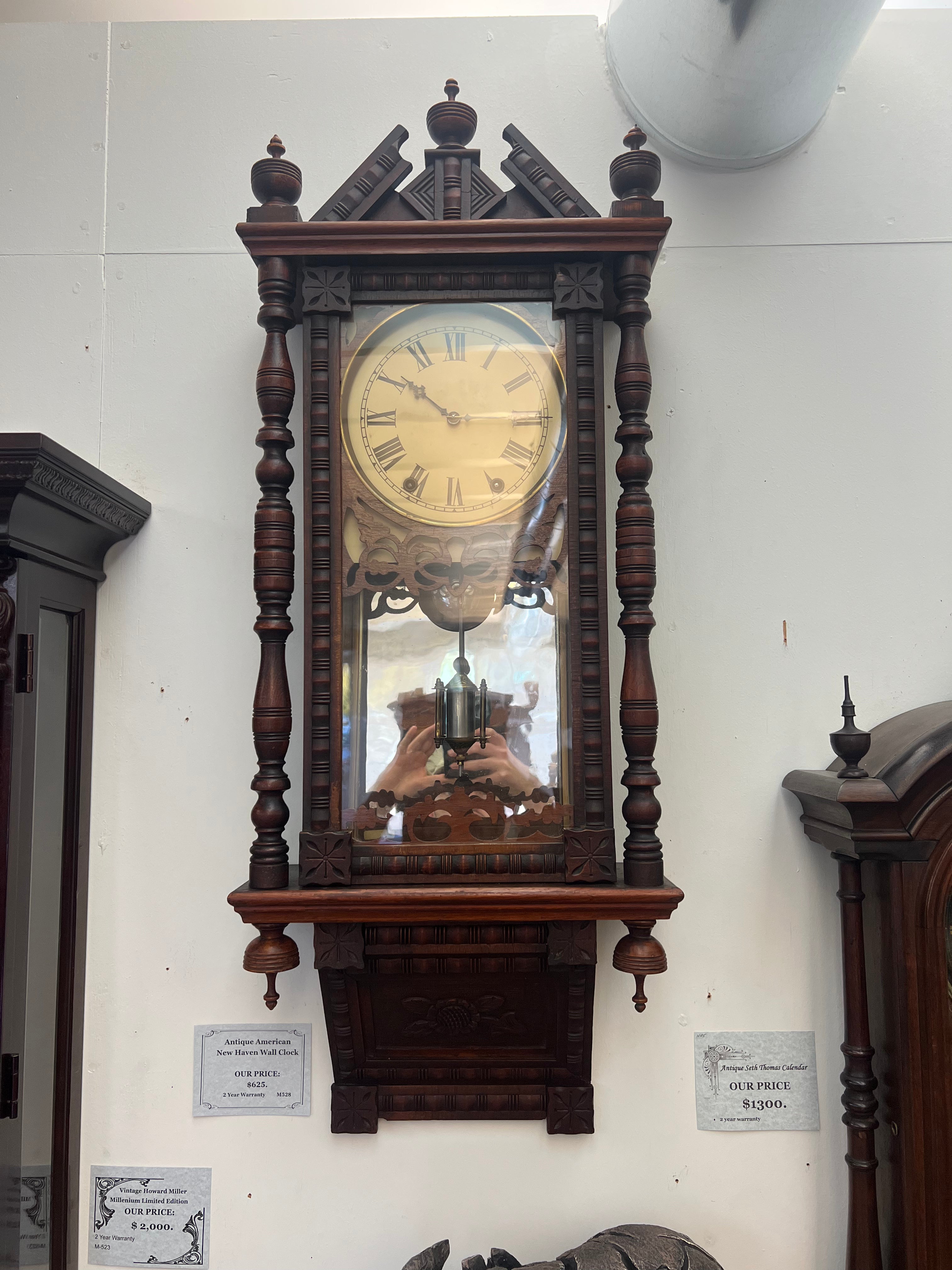Antique Anglo American New Haven Wall Clock – McGuiresclocks