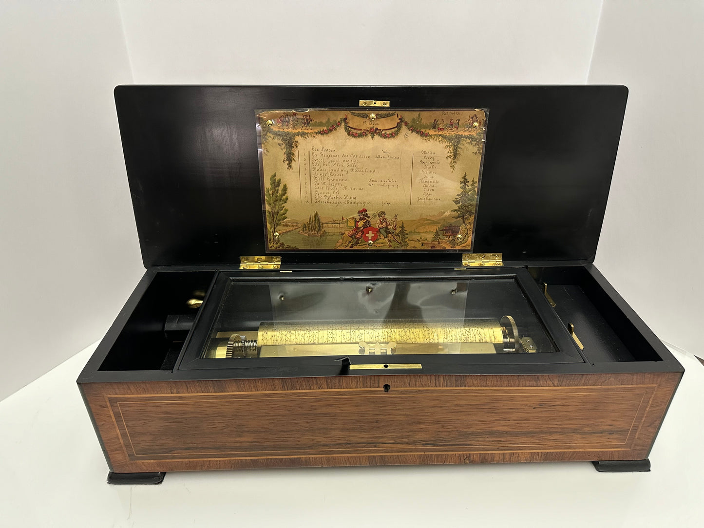 Antique - Large Cylinder Music Box 12 Airs