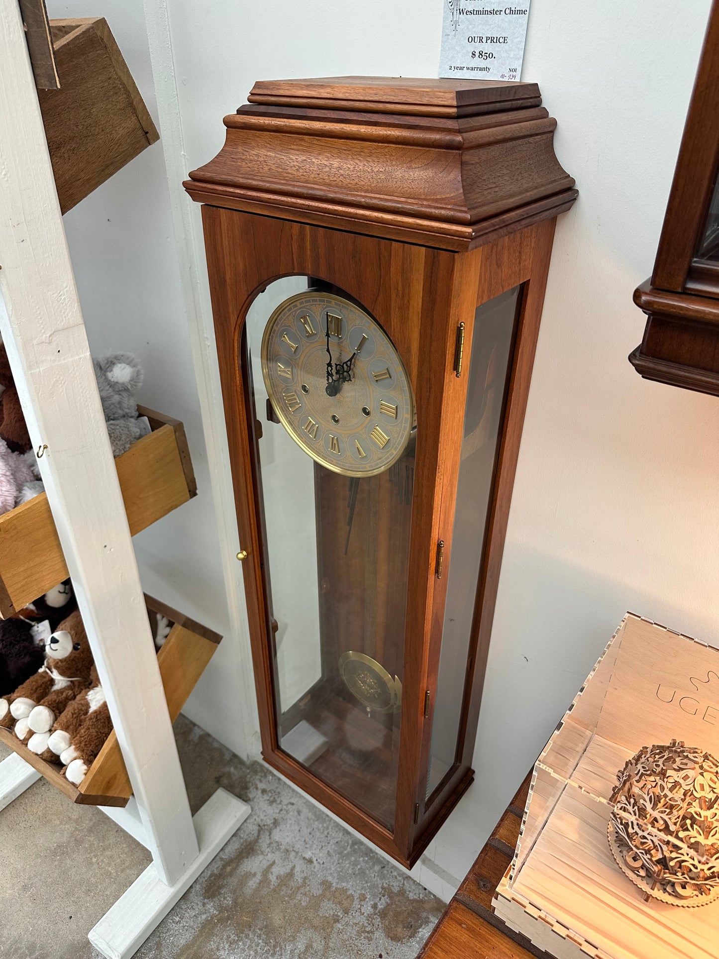 Custom Built Case Westminster Chime Wall Clock