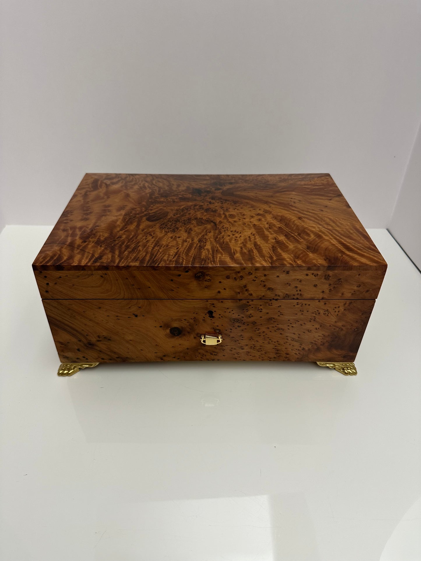 Custom Large Burl Wood 72 Note Music Box