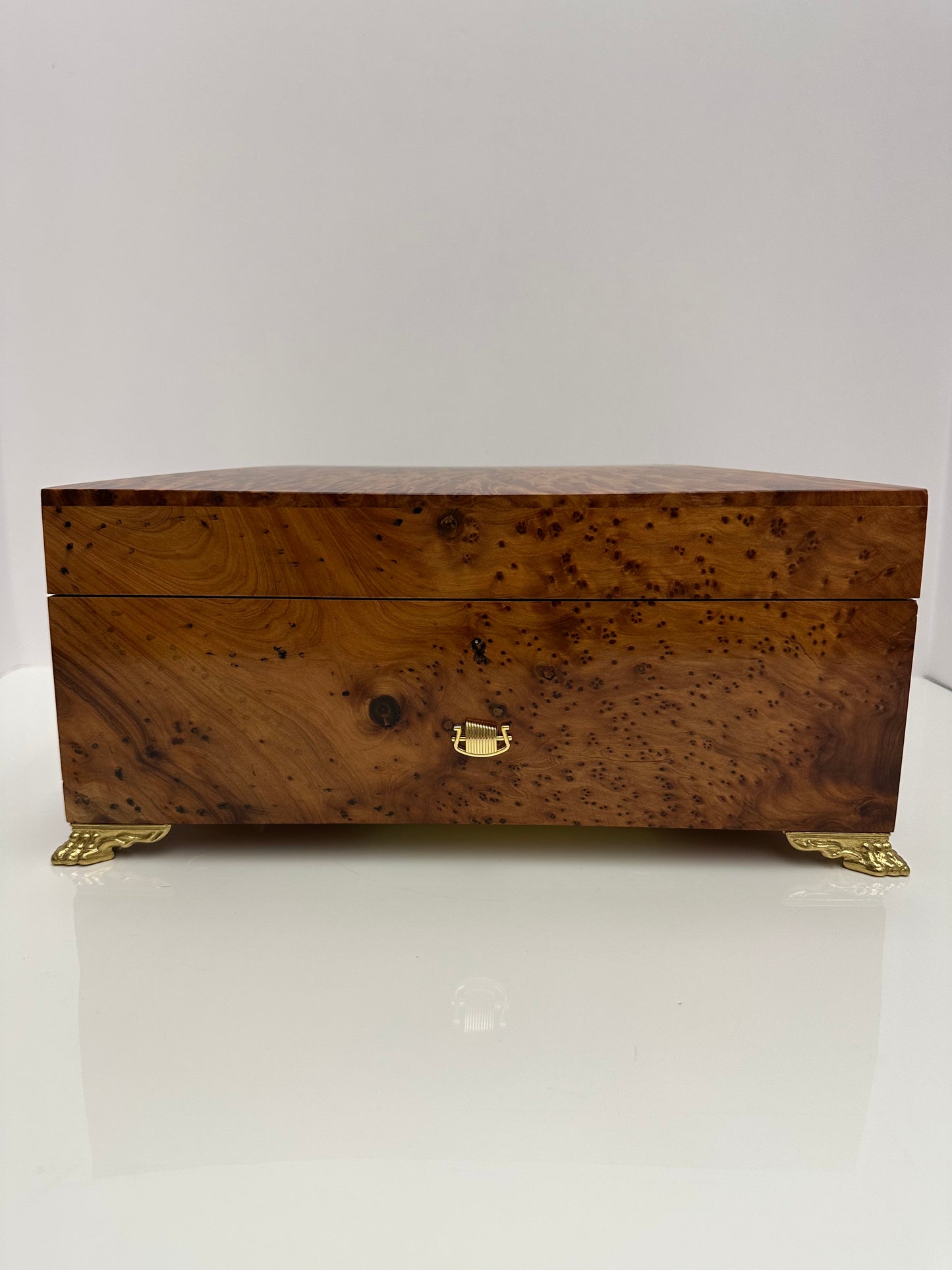 Custom Large Burl Wood 72 Note Music Box