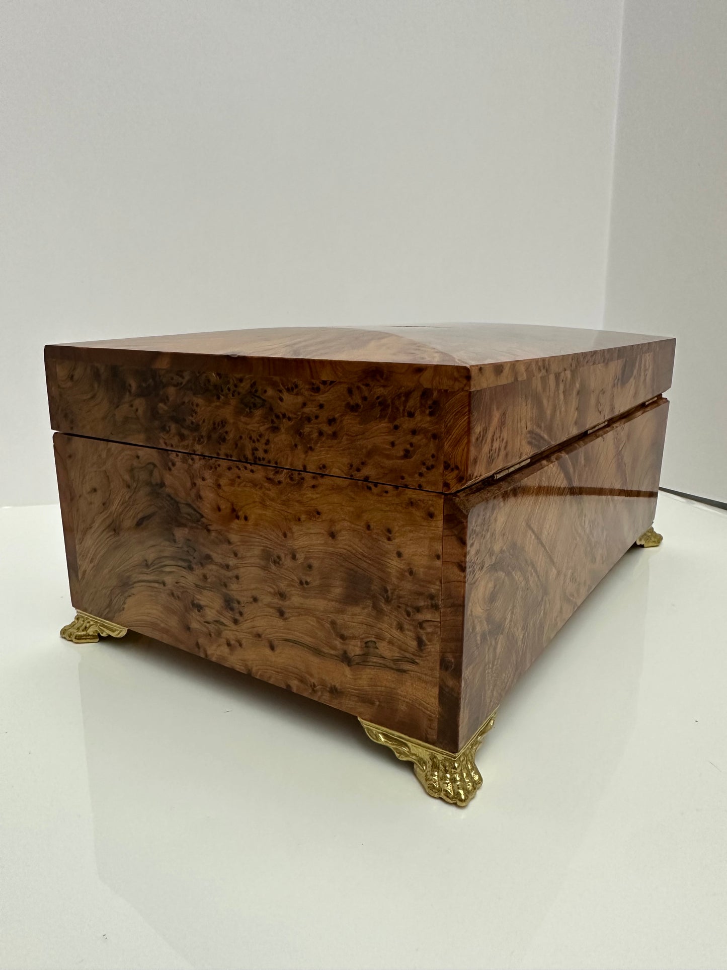 Custom Large Burl Wood 72 Note Music Box