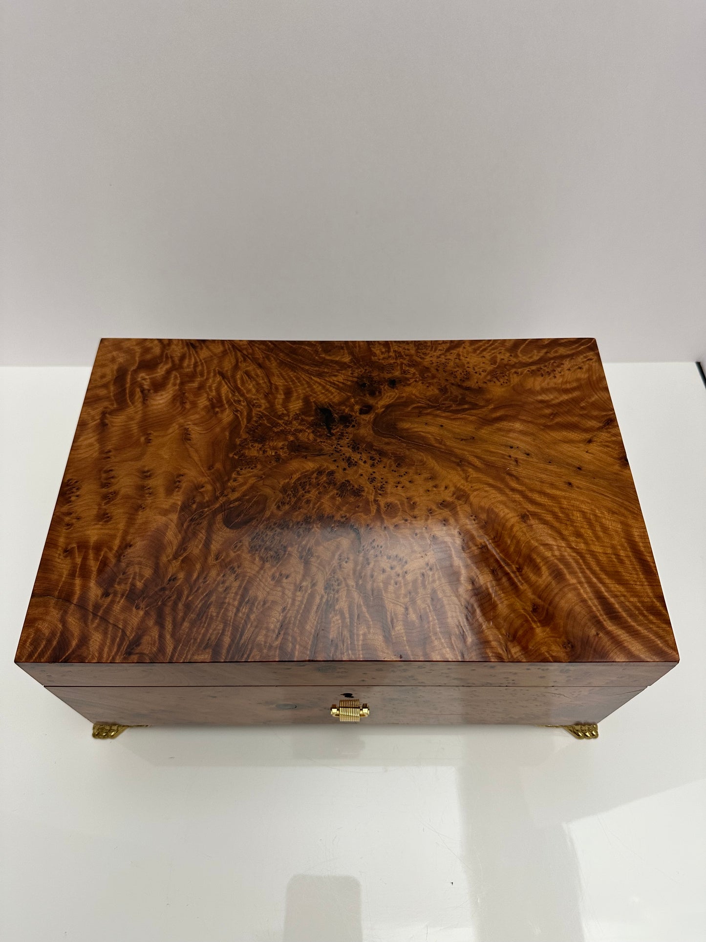 Custom Large Burl Wood 72 Note Music Box