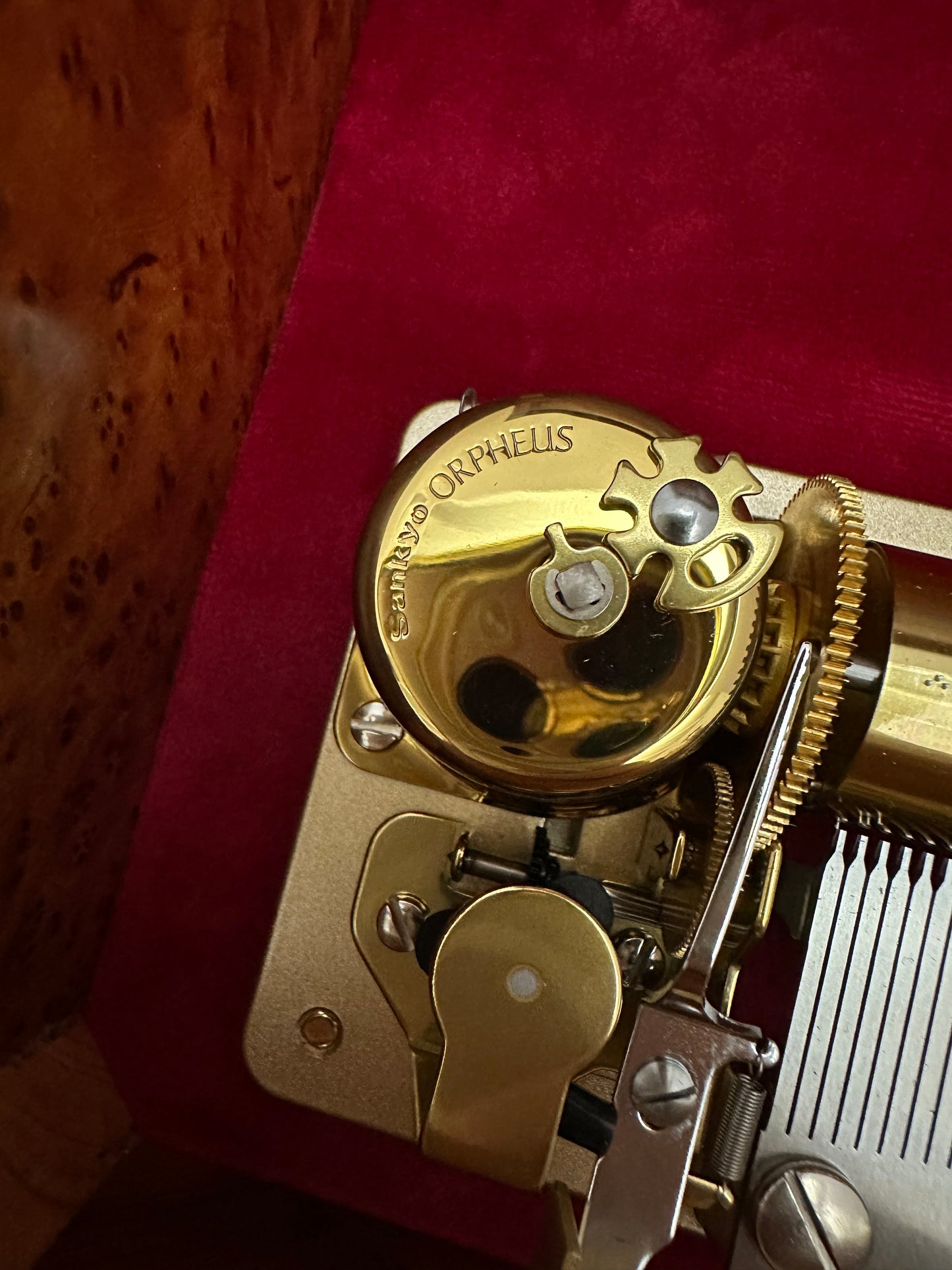 Custom Large Burl Wood 72 Note Music Box