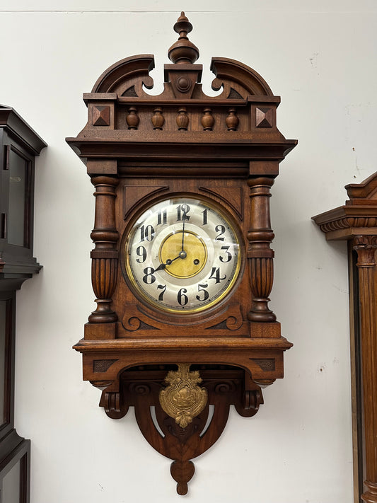 Antique - German Exposed Wall Clock Junghans
