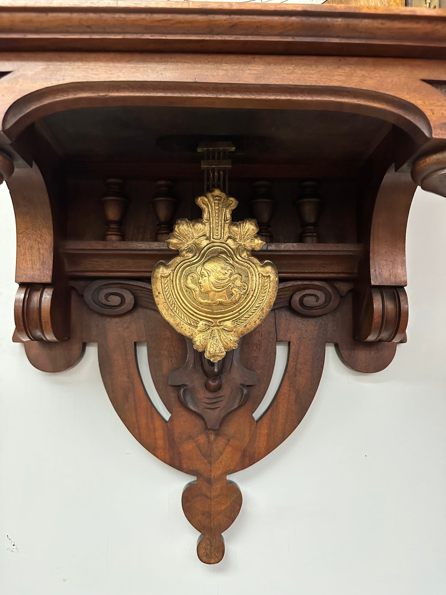 Antique - German Exposed Wall Clock Junghans