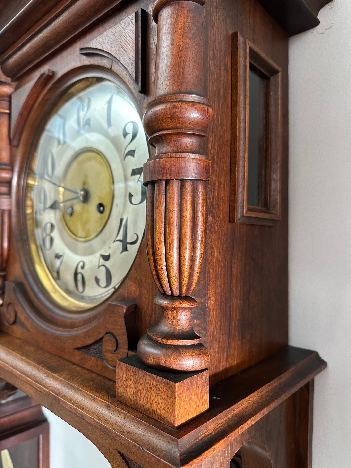 Antique - German Exposed Wall Clock Junghans