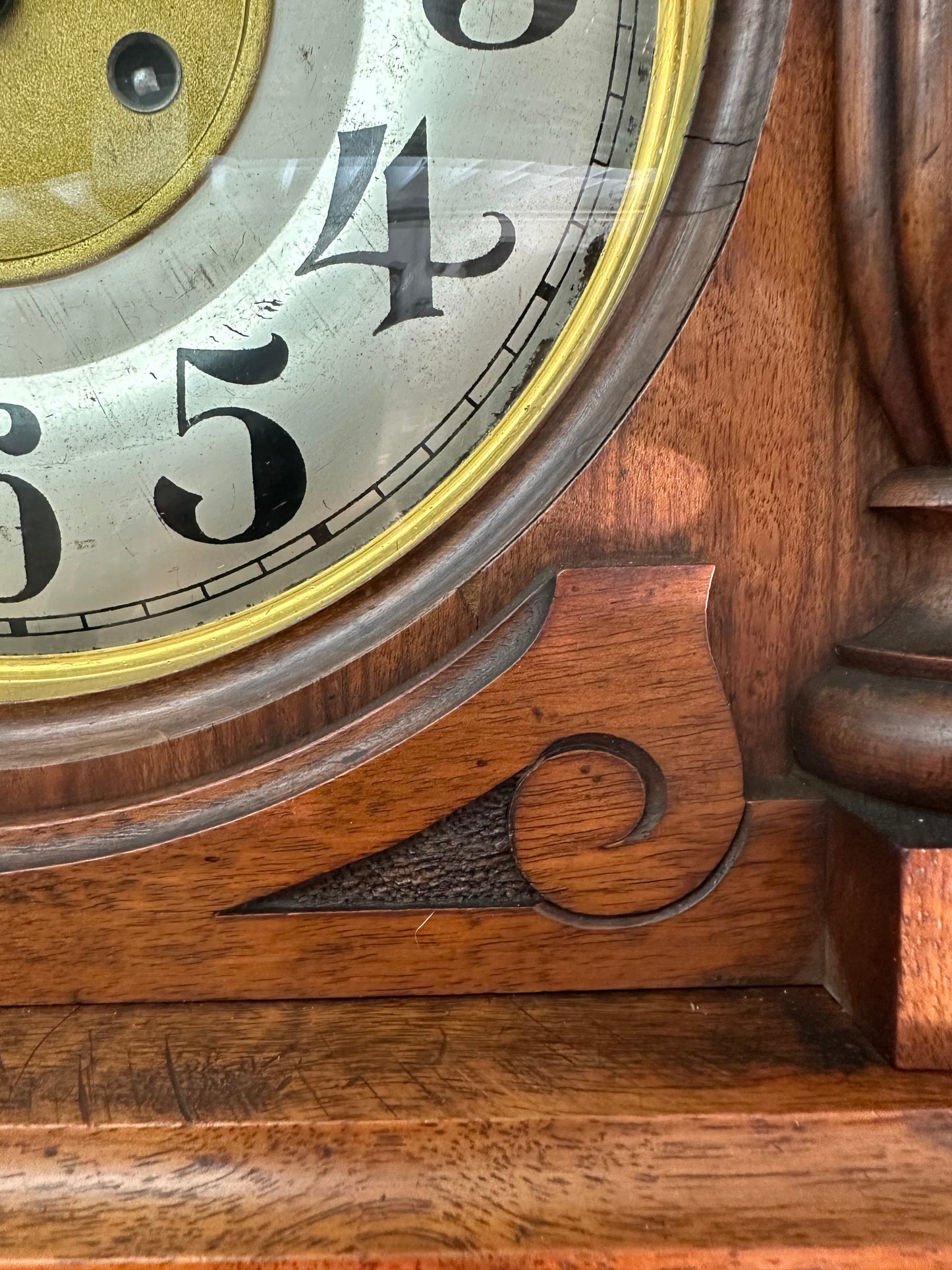 Antique - German Exposed Wall Clock Junghans