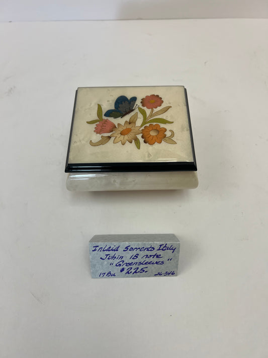 Inlaid Sorrento Italy Jobin 18-Note "Greensleeves"