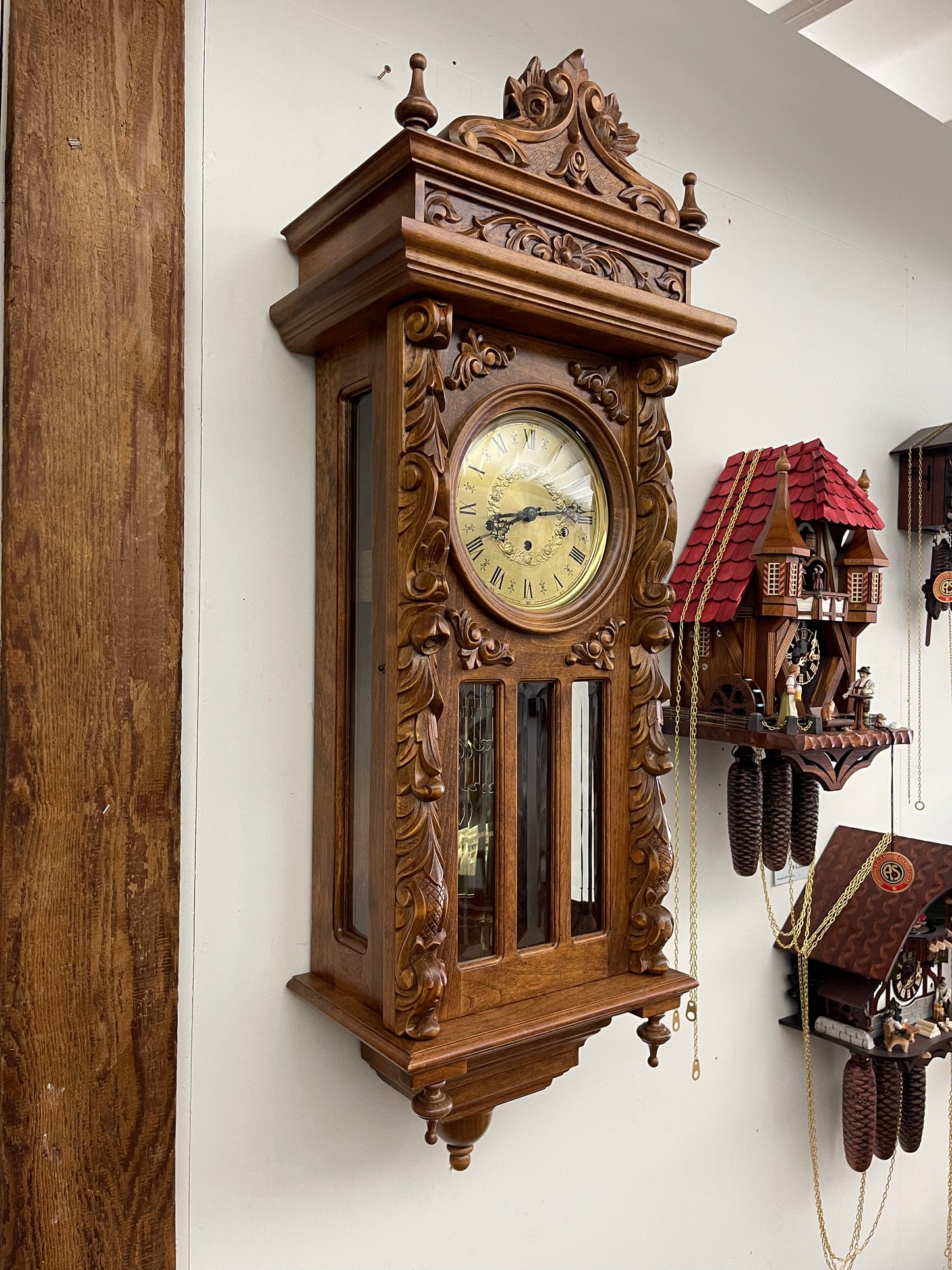 VINTAGE HEAVILY CARVED WALL CLOCK