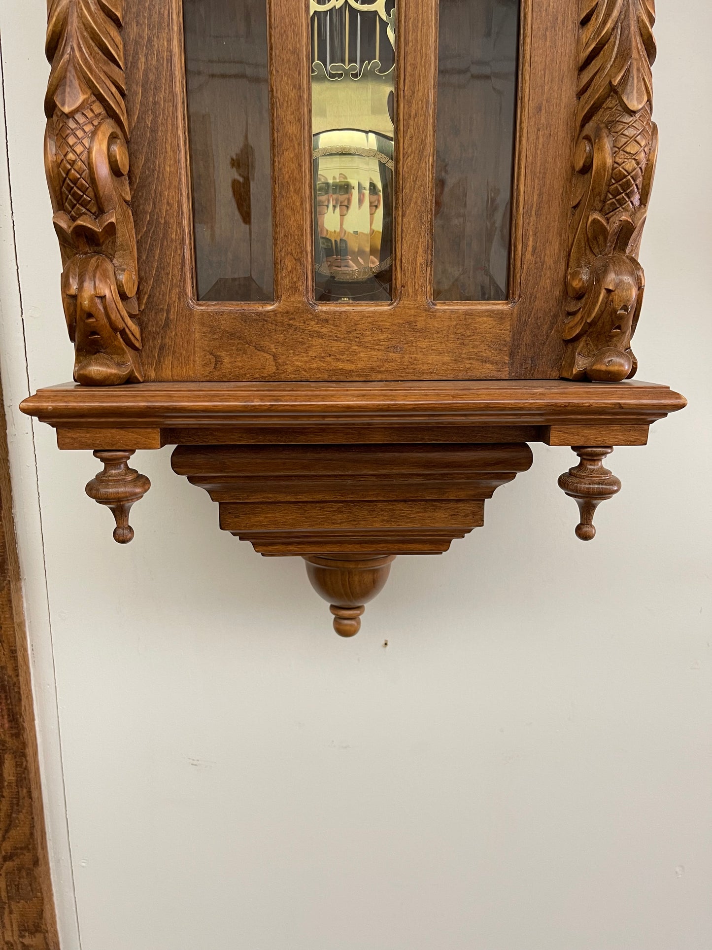 VINTAGE HEAVILY CARVED WALL CLOCK