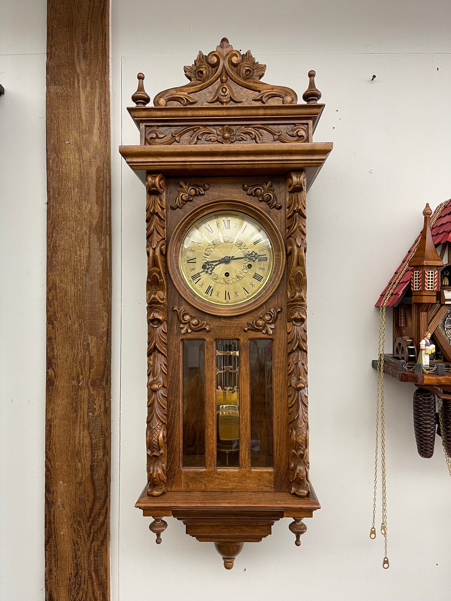 Vintage - Heavily Carved Wall Clock