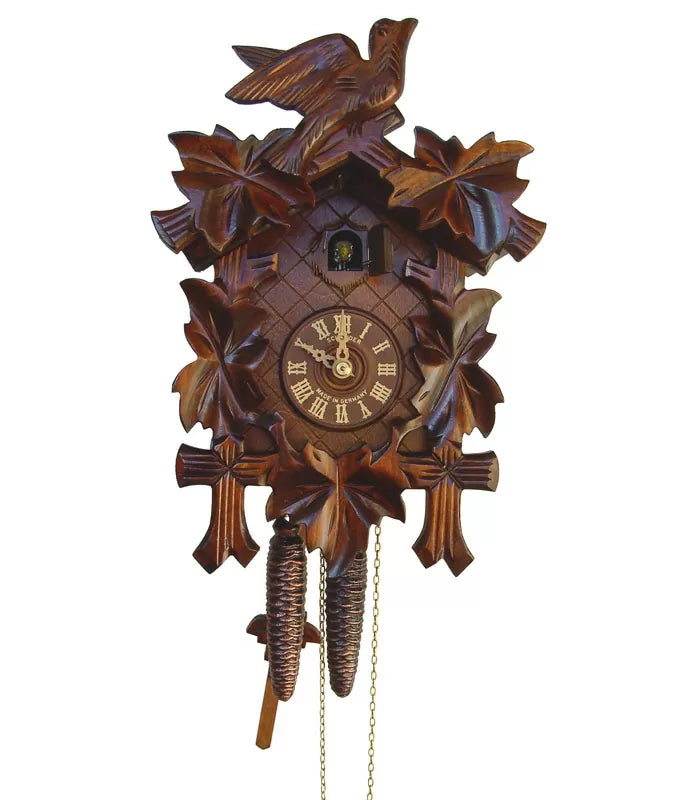 Anton Schneider - 14" LEAF, 1 BIRD CUCKOO CLOCK 100/9