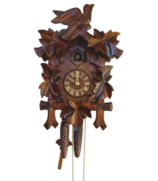 Anton Schneider - 14" LEAF, 1 BIRD CUCKOO CLOCK  100/9