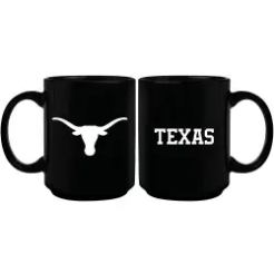 TEXAS LONGHORNS BLACK COFFEE CUP (15OZ)