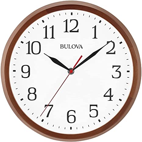 Bulova - WARM WALNUT WALL CLOCK