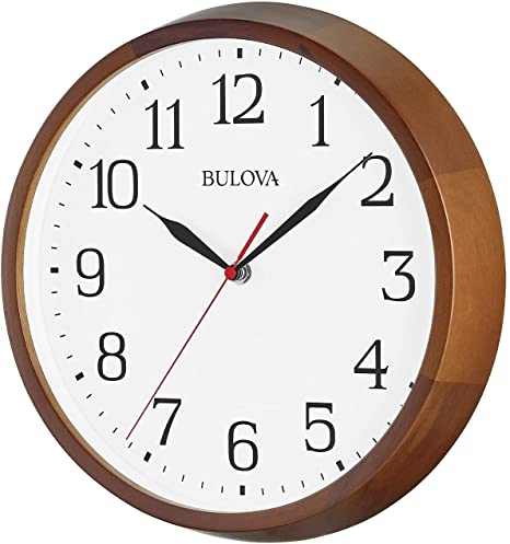 Bulova - WARM WALNUT WALL CLOCK