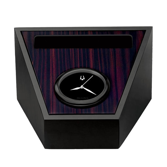 Bulova - BLACK METAL WEDGE CLOCK