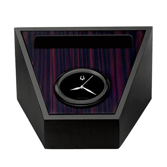 Bulova - BLACK METAL WEDGE CLOCK