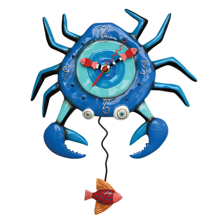 Allen Designs - BLUE CRAB CLOCK