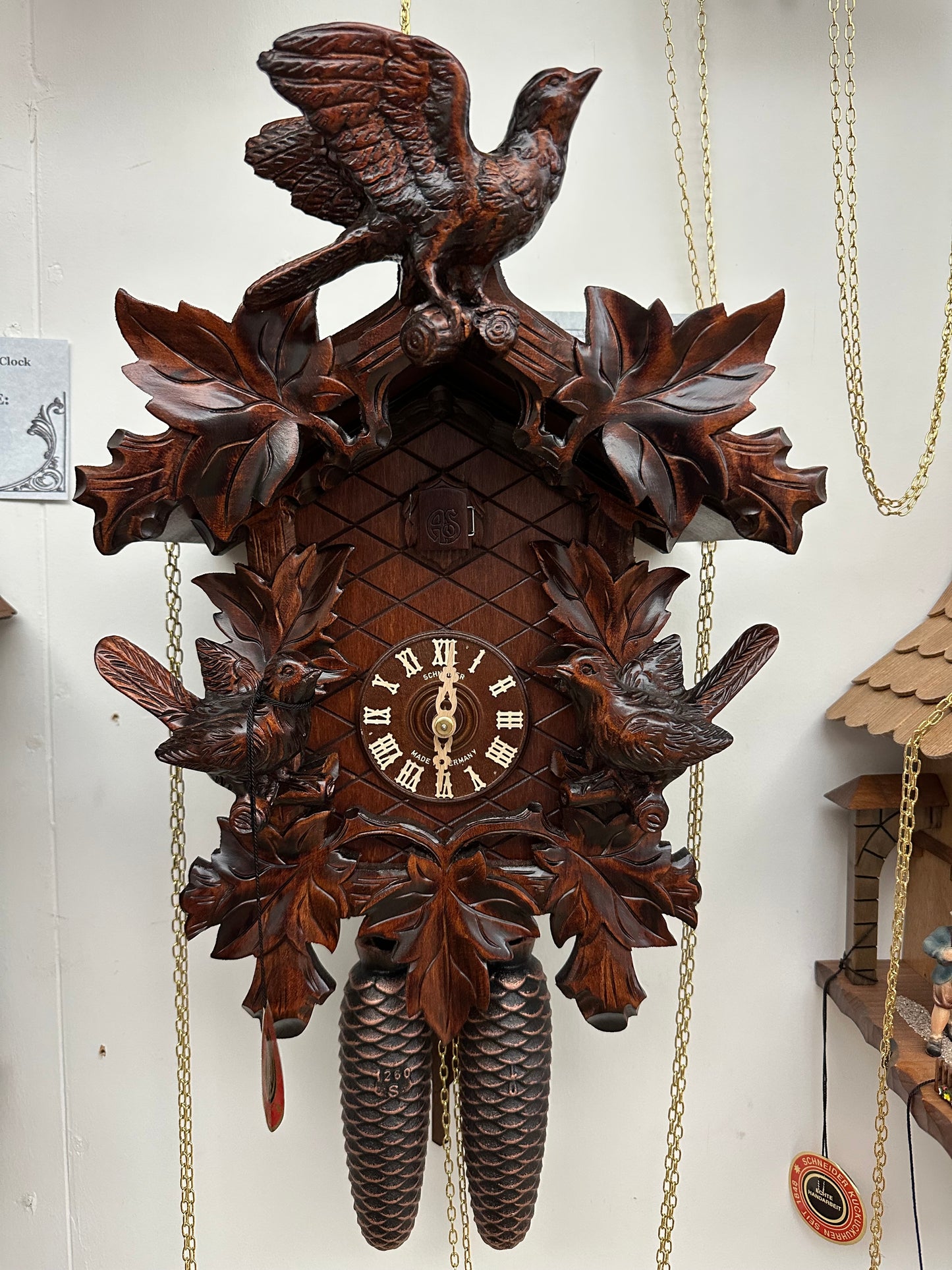 Anton Schneider - 8 Day Cuckoo with Detailed Bird Motif