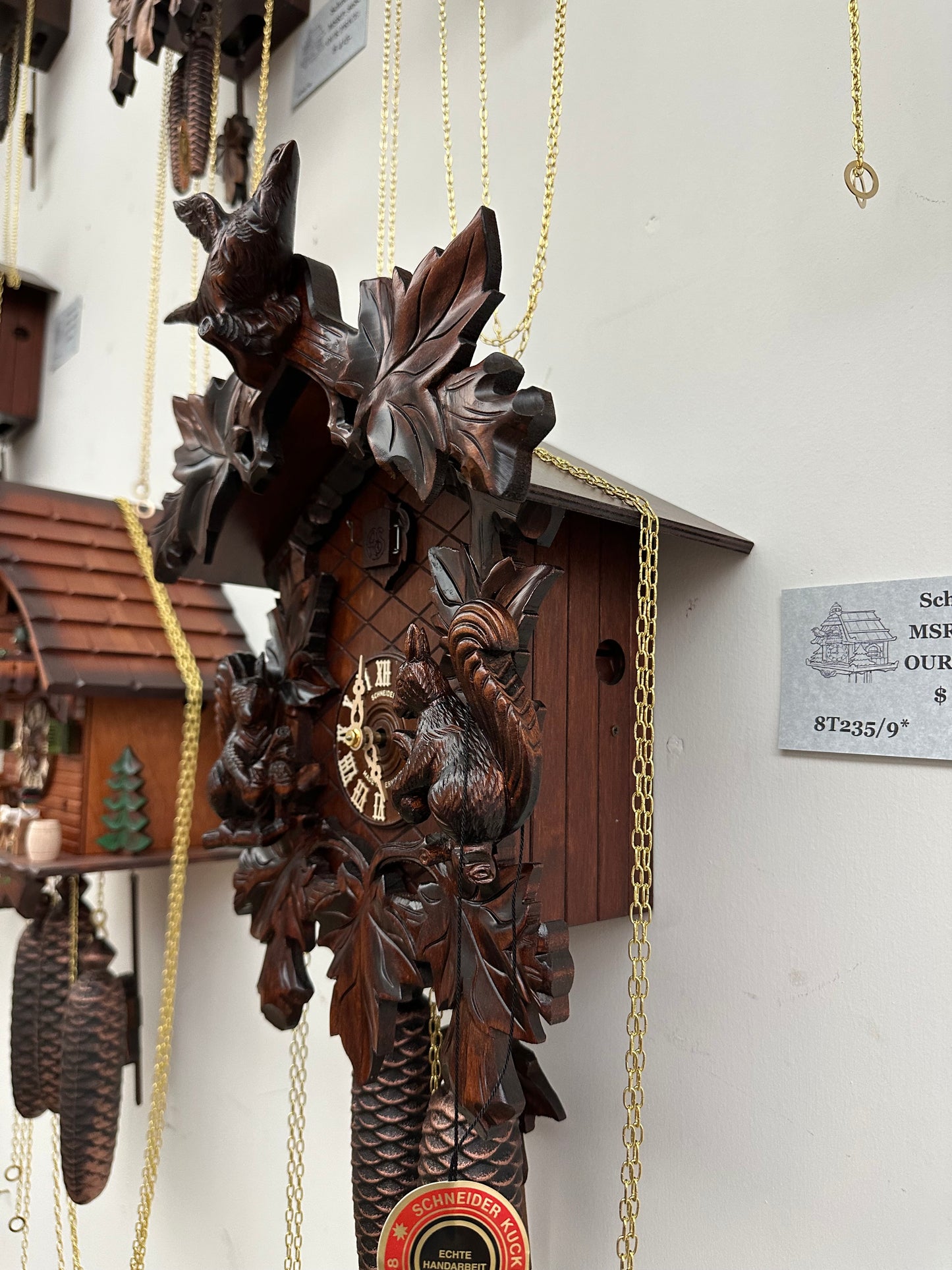 Anton Schneider - 8 Day Cuckoo with Squirrel Motif 8T235/9