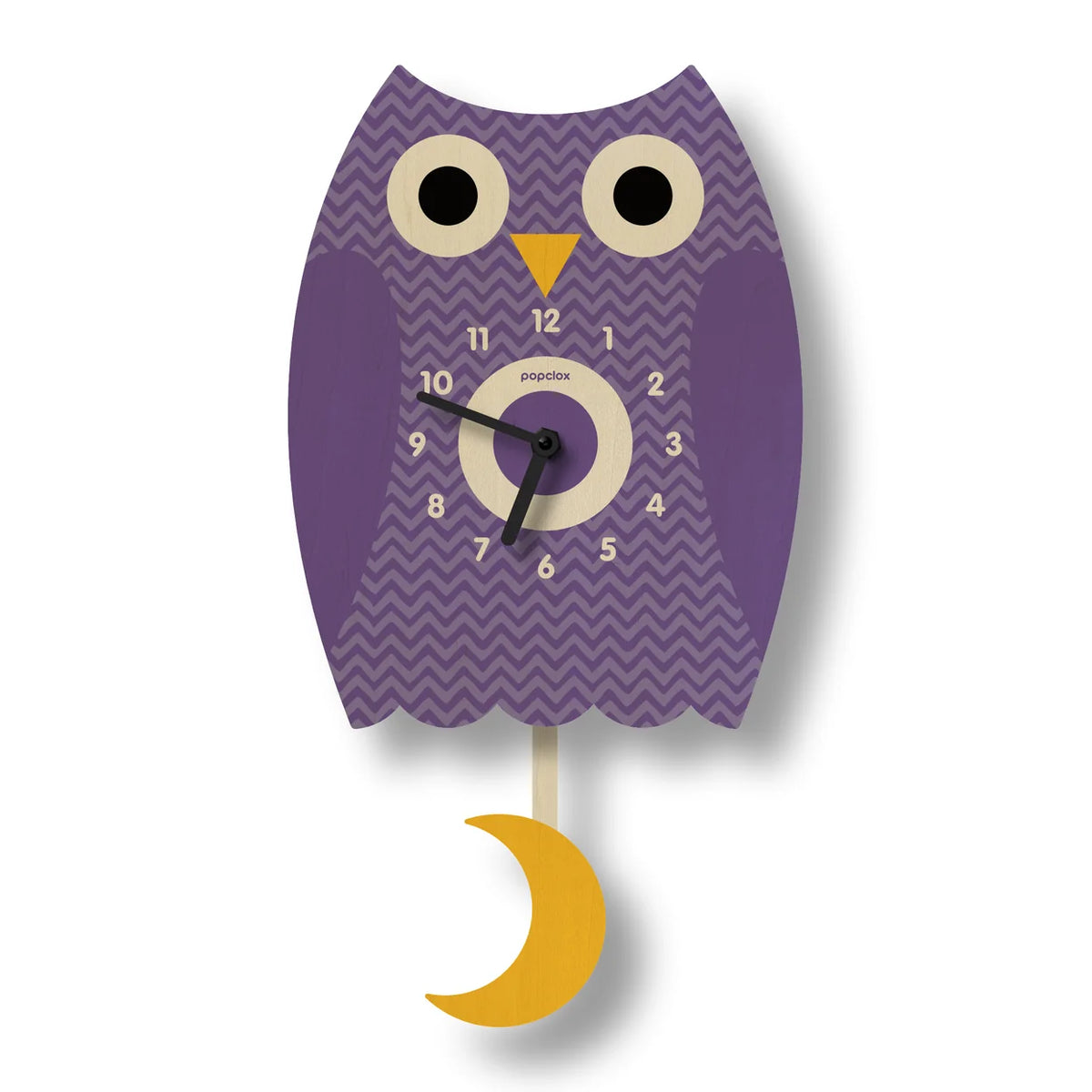 Popclox - Owl Pendulum Clock (Purple)