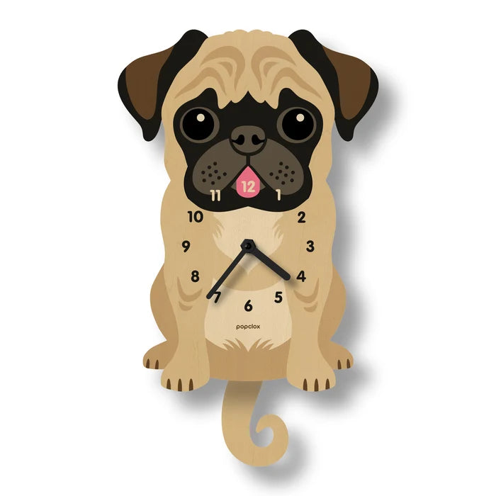Popclox - Pug Pendulum Clock