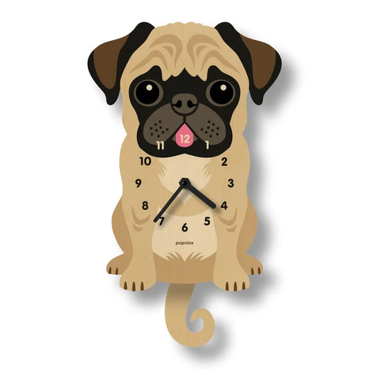 Popclox - Pug Pendulum Clock