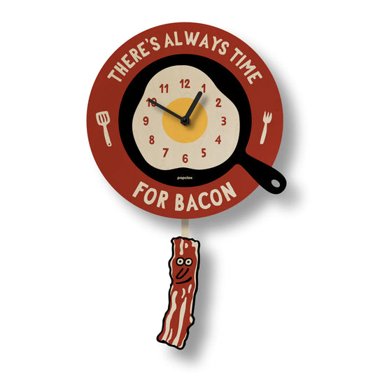 Popclox - Bacon Time Pendulum Clock