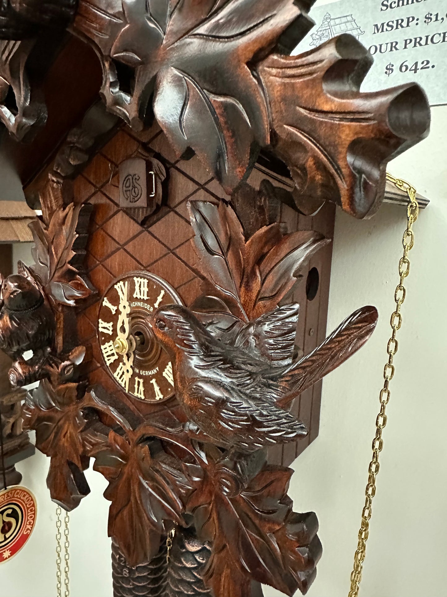 Anton Schneider - 8 Day Cuckoo with Detailed Bird Motif