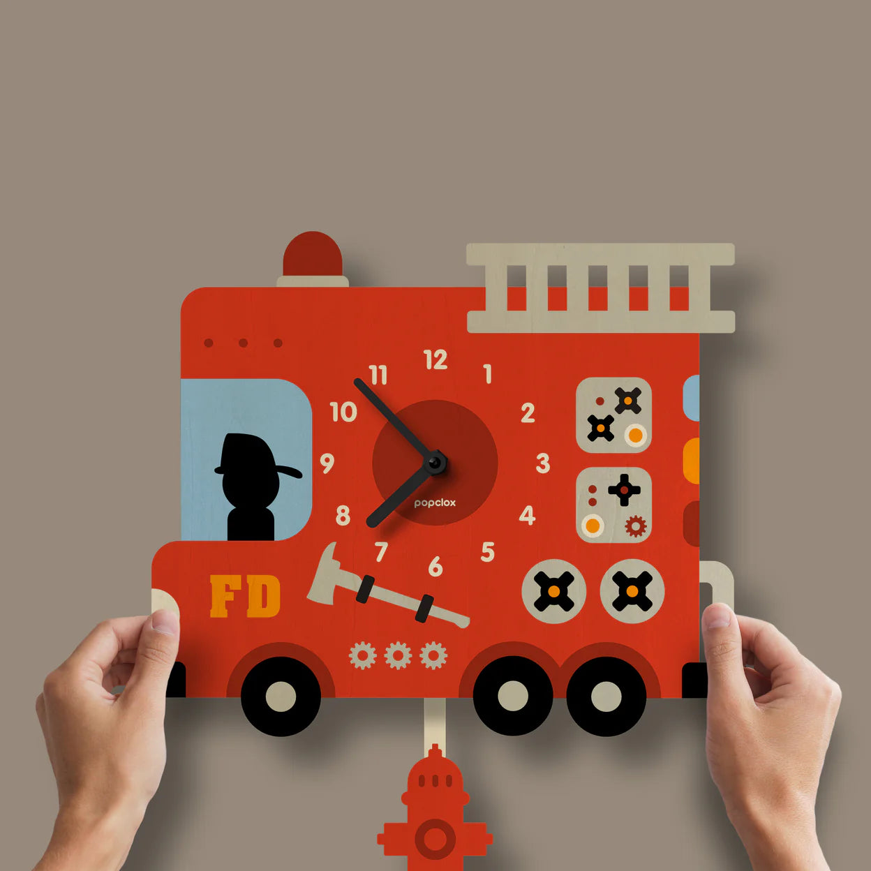 Popclox - Fire Truck Pendulum Clock