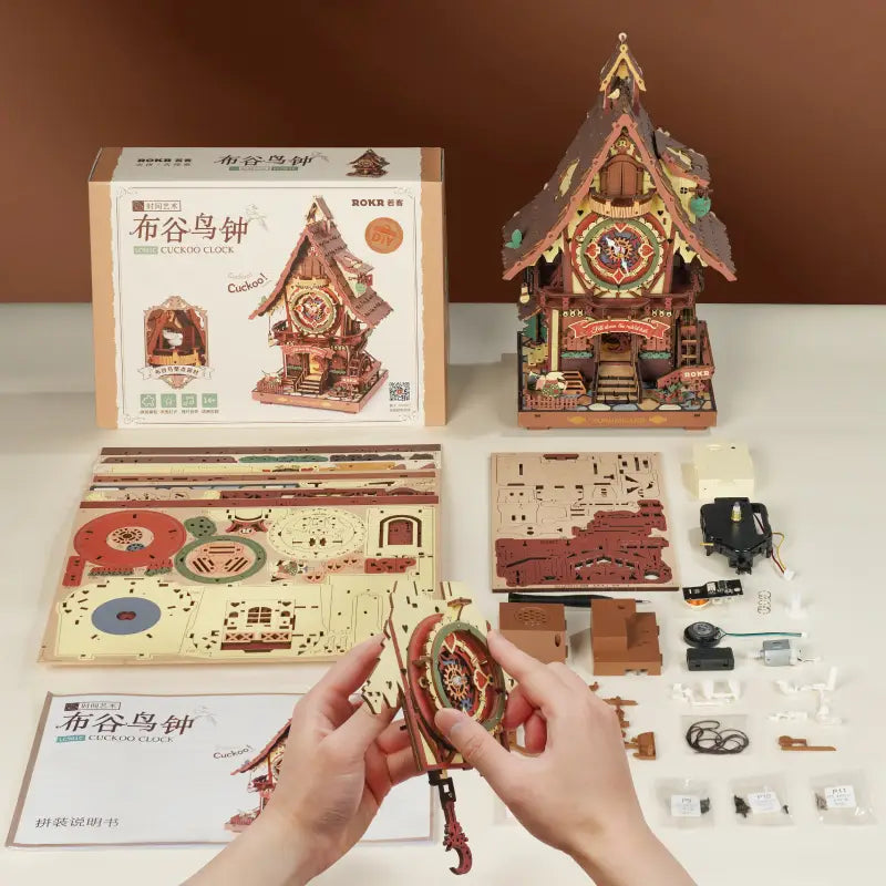 ROKR Cuckoo Clock DIY 3D Puzzle Kit