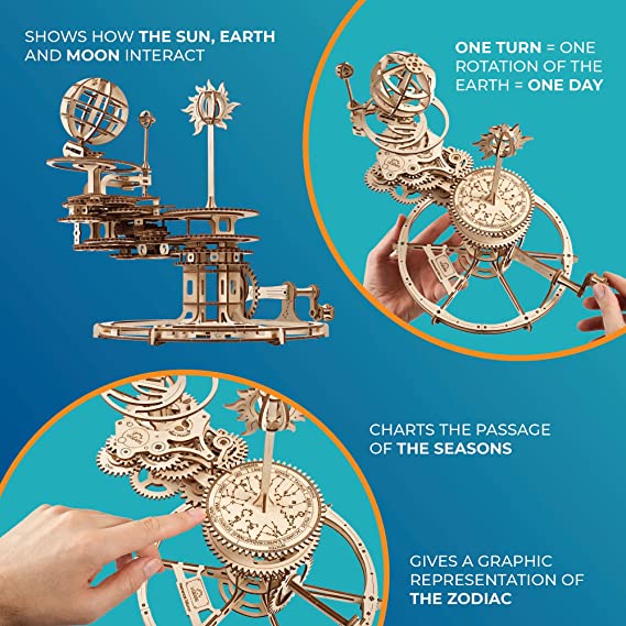 UGEARS Mechanical Tellurion 3D Puzzle Planetarium Solar System