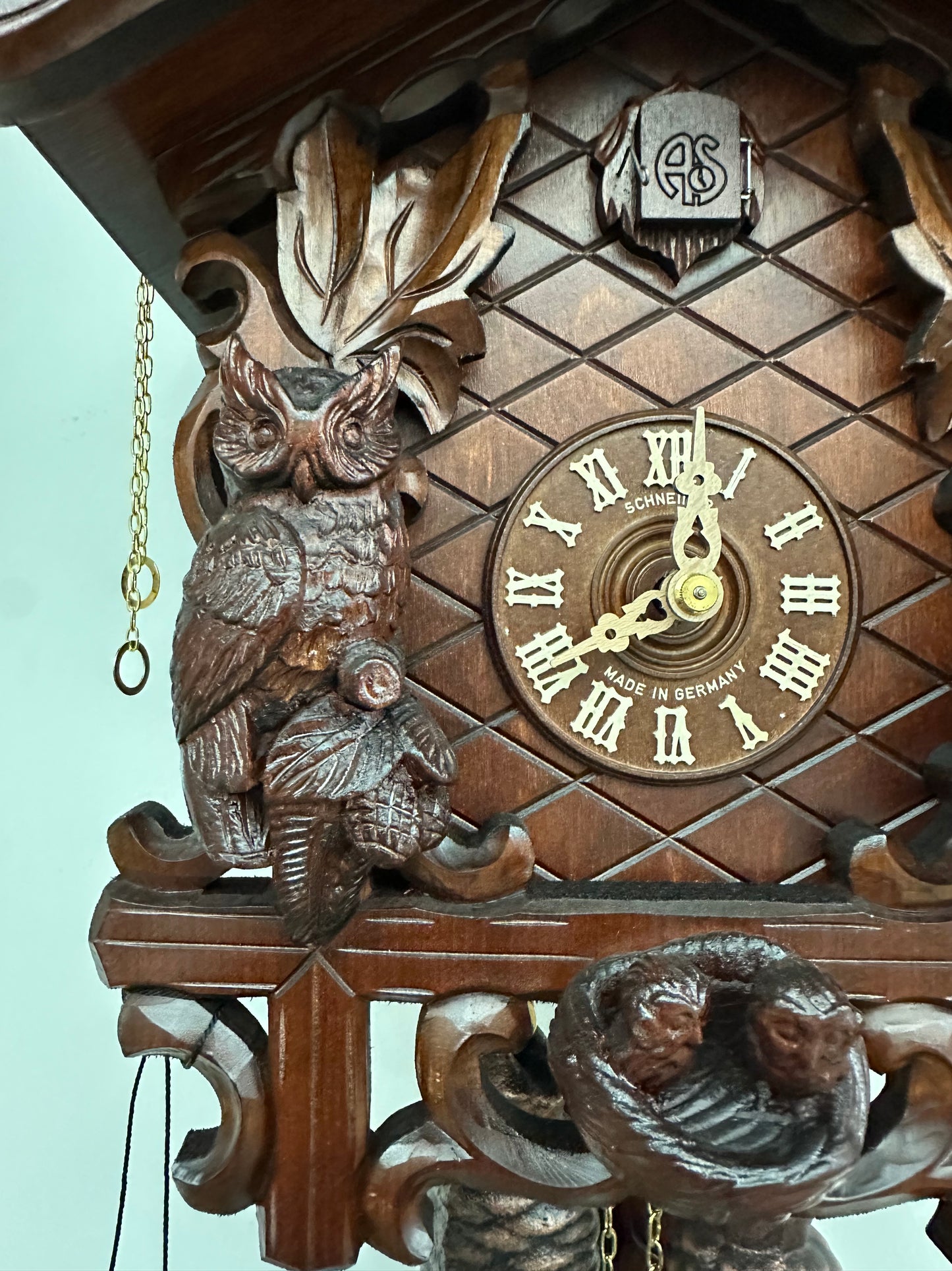 Anton Schneider - 8-DAY TRADITIONAL CUCKOO CLOCK WITH OWLS 8T179/9