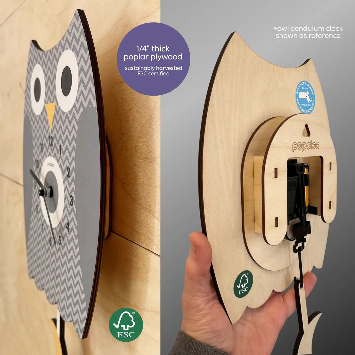 Popclox - Pug Pendulum Clock