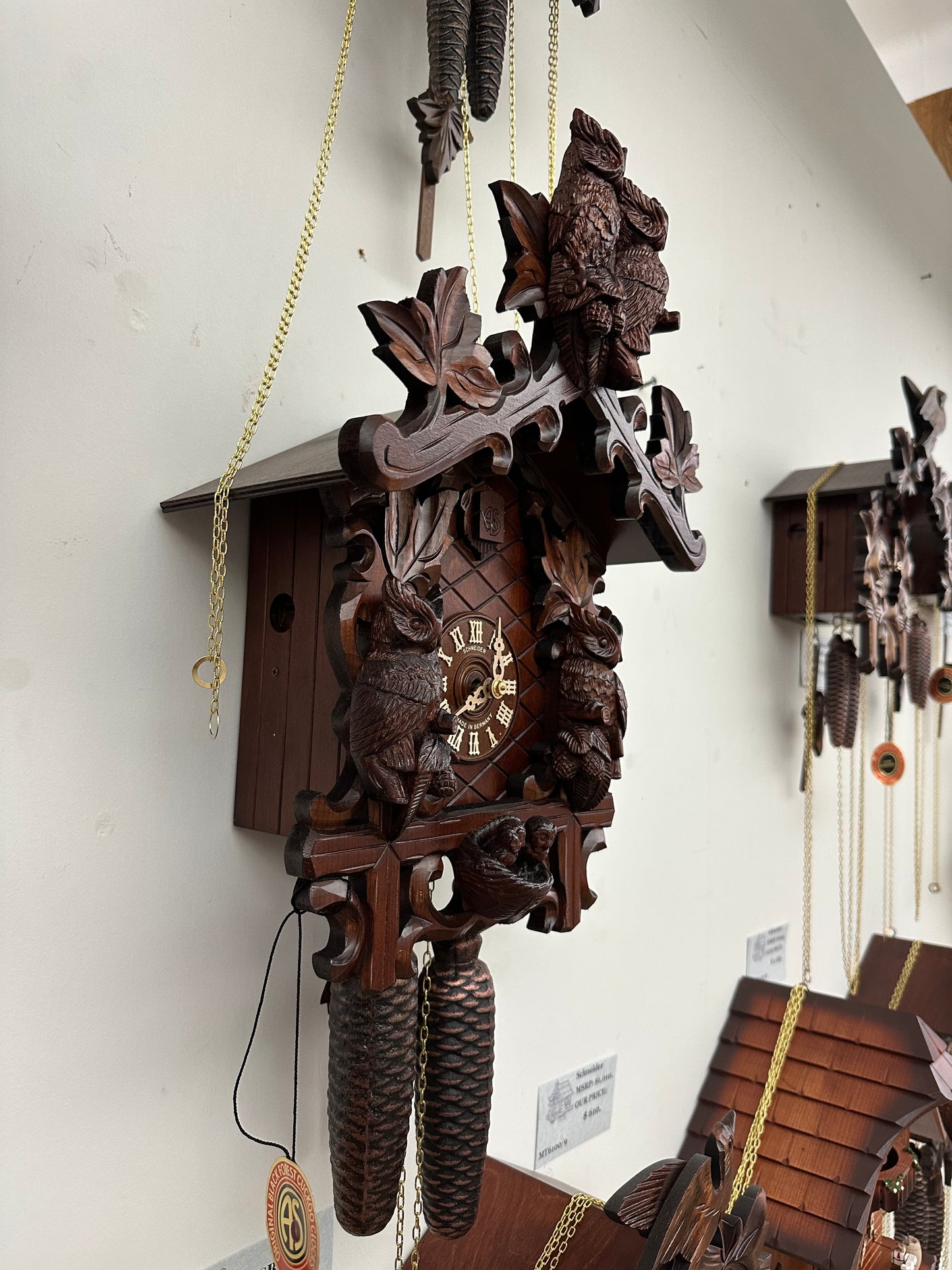 Anton Schneider - 8-DAY TRADITIONAL CUCKOO CLOCK WITH OWLS 8T179/9