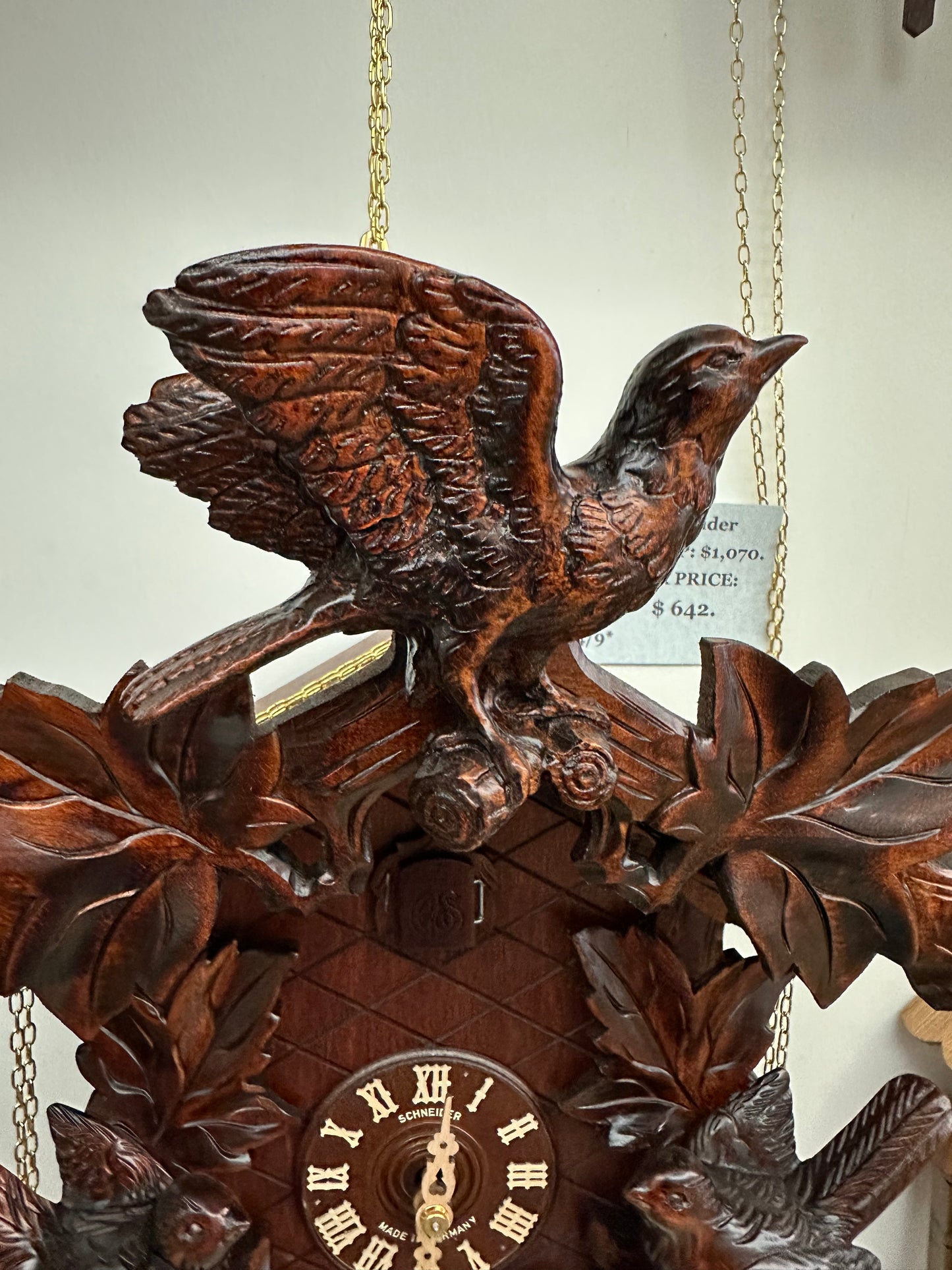 Anton Schneider - 8 Day Cuckoo with Detailed Bird Motif