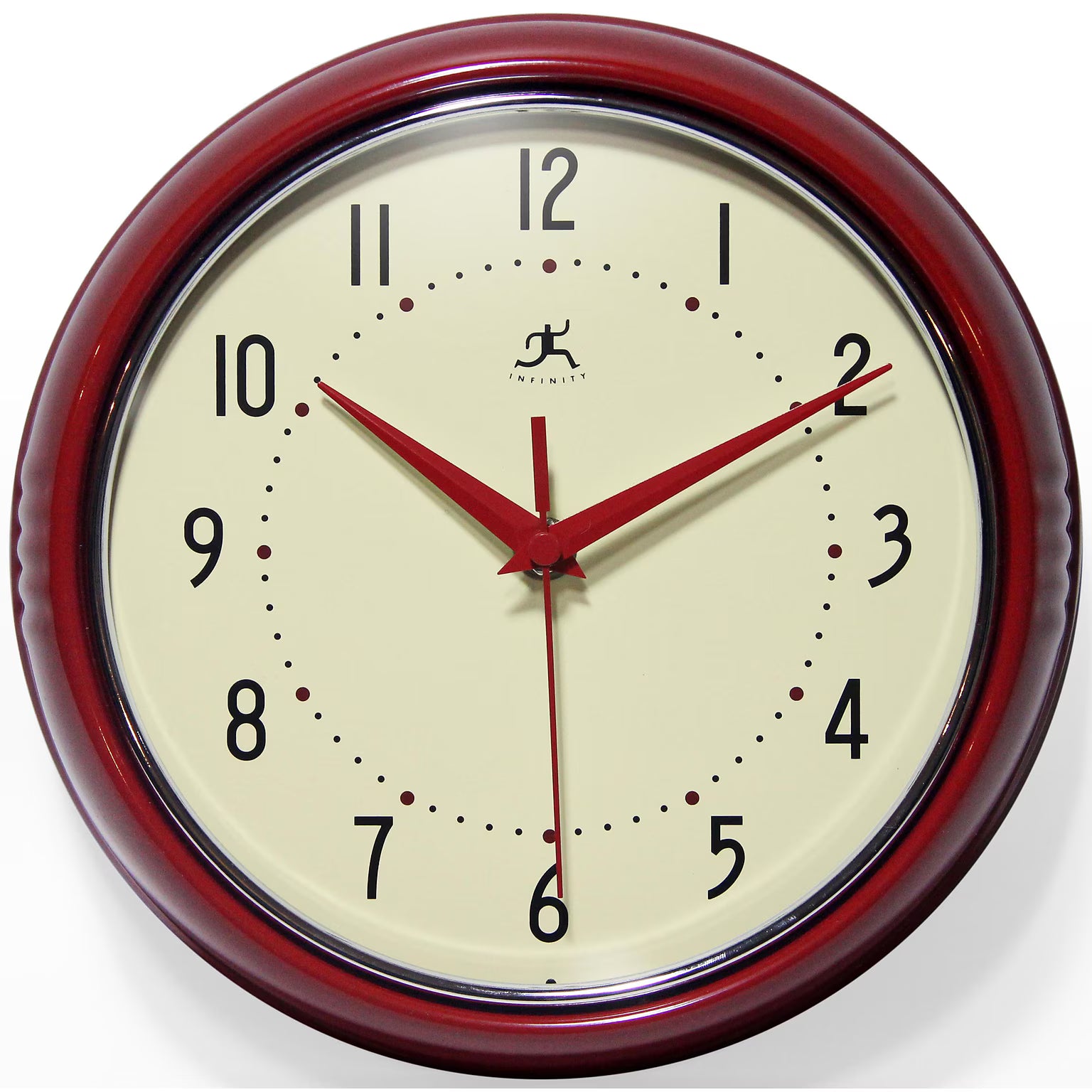 Infinity Instruments - Retro Round Indoor Wall Clock (9.5 ...