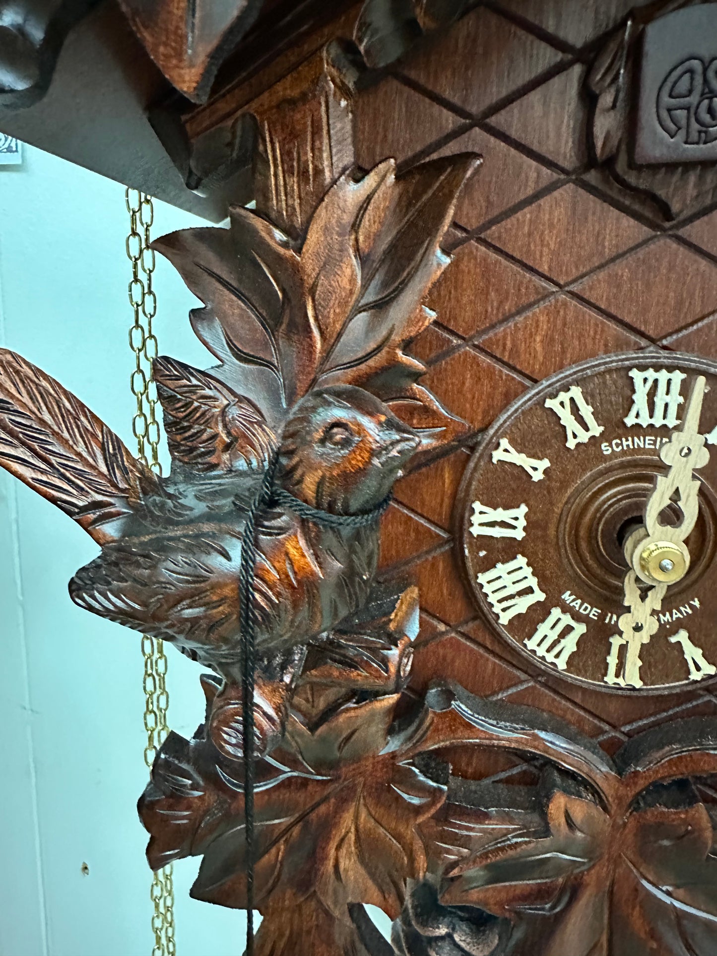 Anton Schneider - 8 Day Cuckoo with Detailed Bird Motif