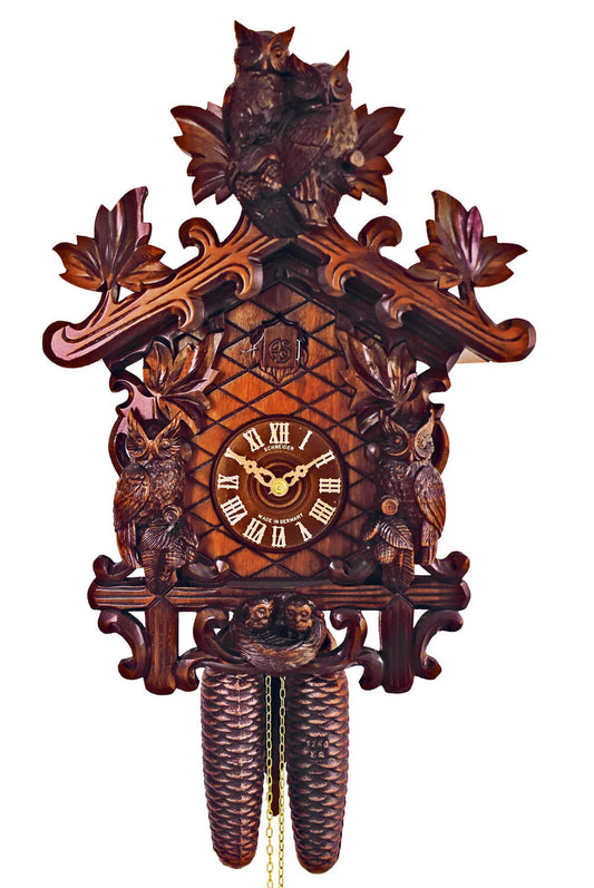 Anton Schneider - 8-DAY TRADITIONAL CUCKOO CLOCK WITH OWLS 8T179/9