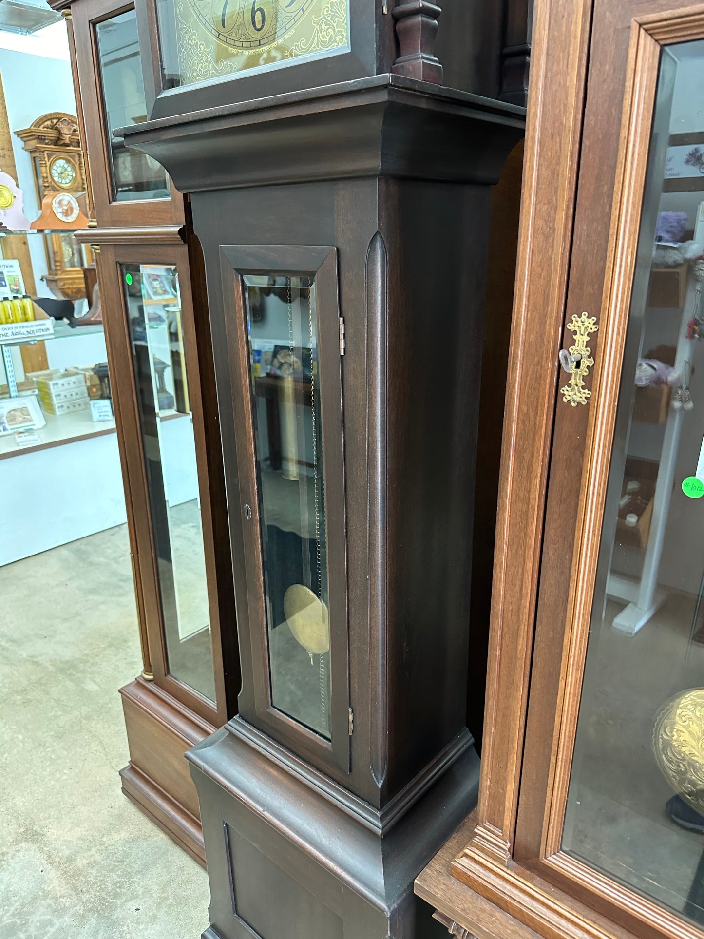New Haven Clock Company - ANTIQUE LADDER CHAIN GRANDFATHER CLOCK