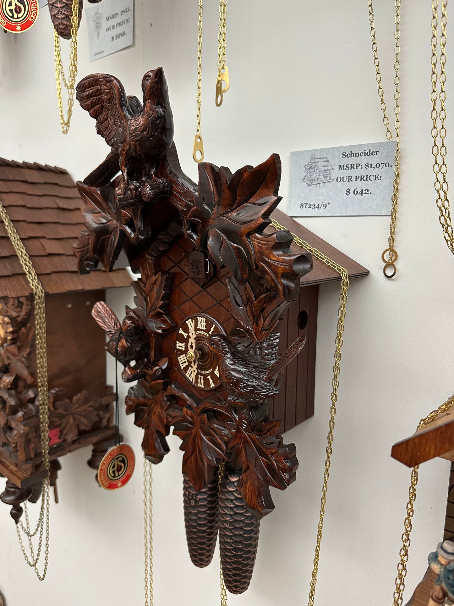 Anton Schneider - 8 Day Cuckoo with Detailed Bird Motif