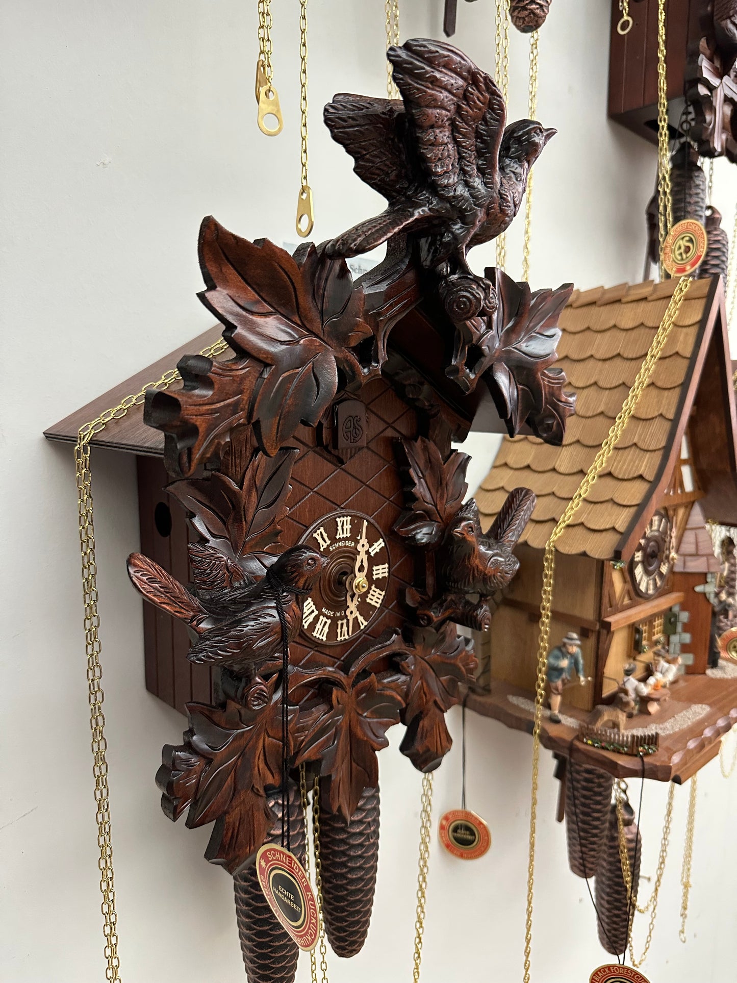 Anton Schneider - 8 Day Cuckoo with Detailed Bird Motif